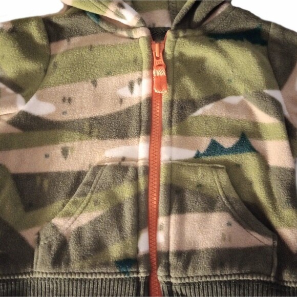 Carter's Army Camo Fleece Hoodie sz NEWBORN Boys - Picture 2 of 6